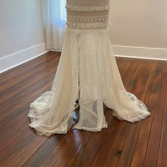 Chic Nostalgia bridal gown, NWT boho style car wash skirt sz 2 - Picture 9 of 15